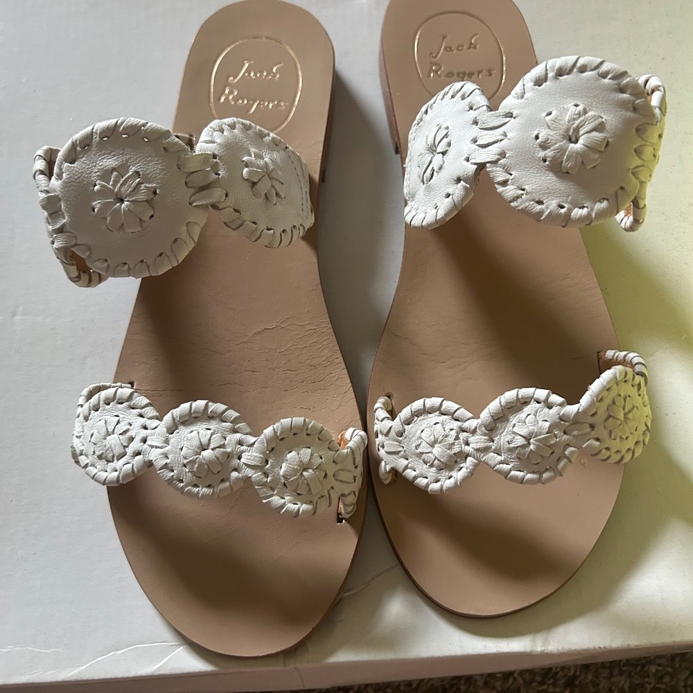Jack Rogers White ‘Lauren’ Sandal
